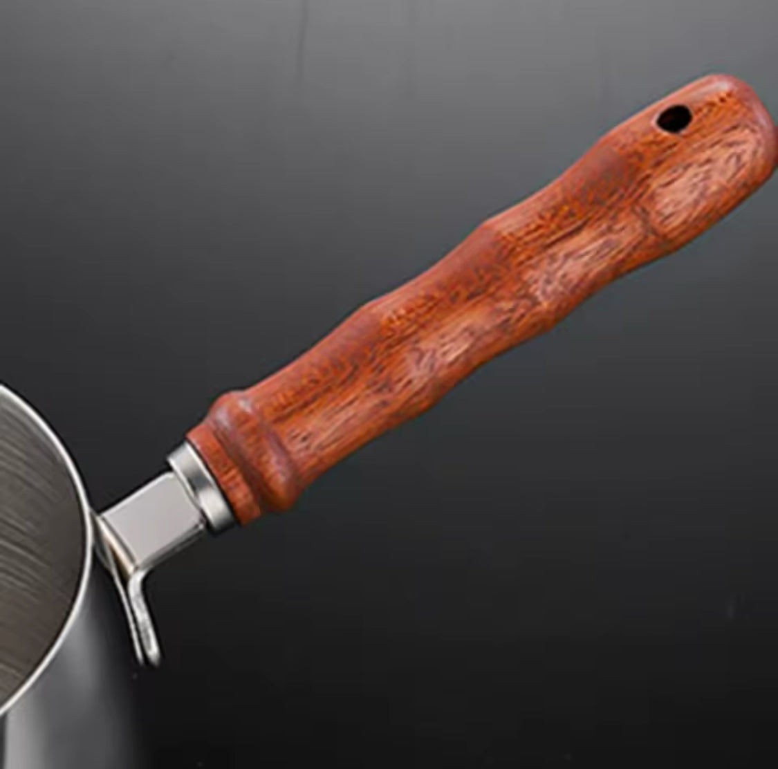 Stainless Steel Turkish Coffee Pot With Wooden Handle, Home Office Espresso Tea Pot, Leakproof Coffee Pot Stainless Steel Turkish Coffee Pot With Wooden Handle, Home Office Espresso Tea Pot, Leakproof Coffee Pot